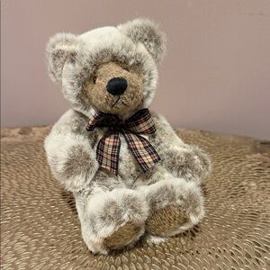 Russ Wesley Teddy Bear Plaid Bow Soft Plush Animal